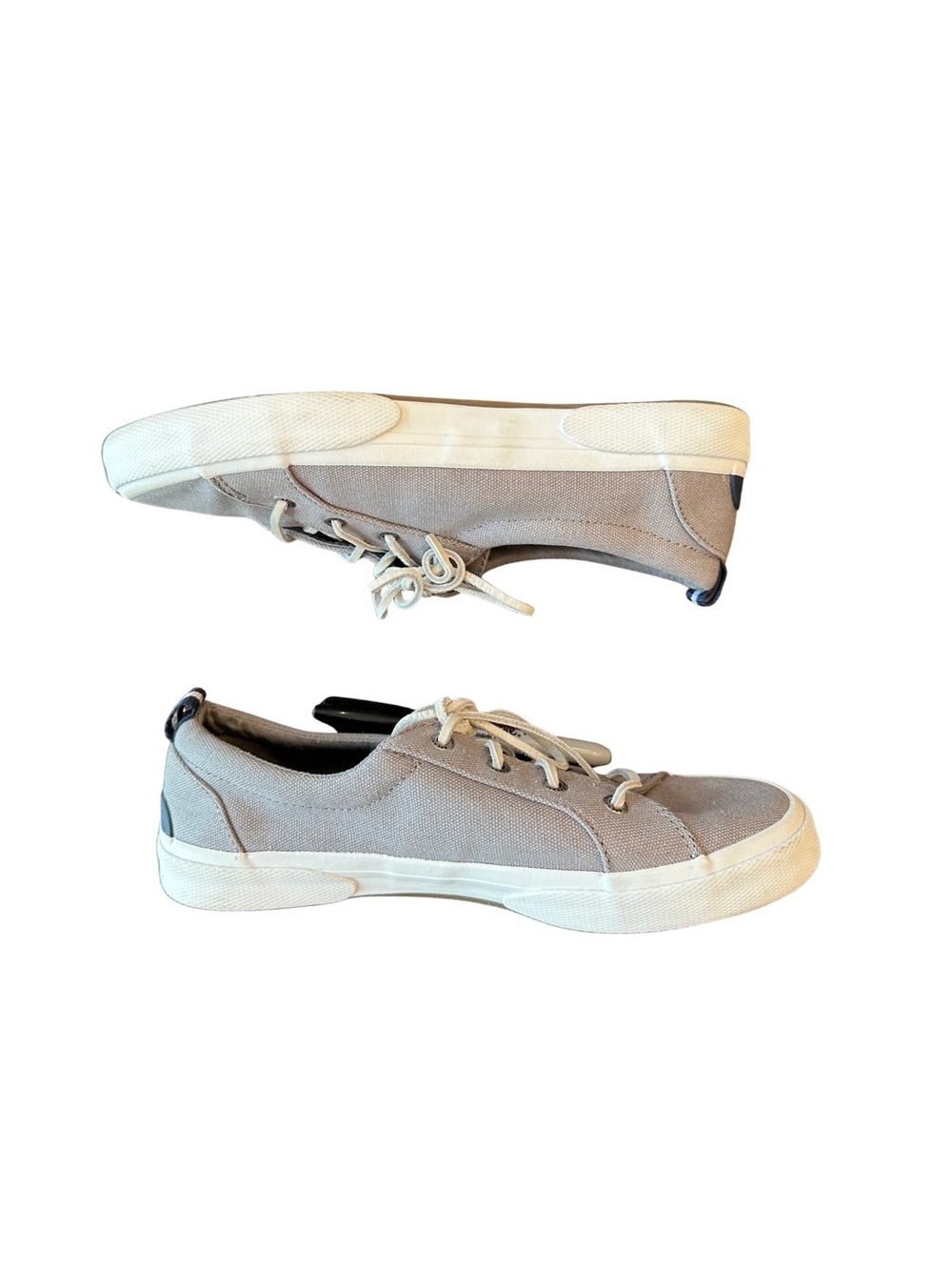Sperry Low-Top Canvas Sneakers in Light Gray and White - Size 7.5 - Picture 5 of 6
